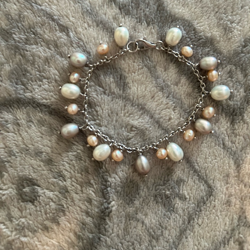 Freshwater Pearl Sterling Silver Bracelet